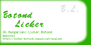 botond licker business card